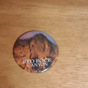 Vtg Red Rock Canyon Souvenir Fridge Magnet